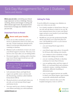 Sick Day Management for Type 1 Diabetes