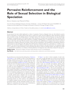 Pervasive Reinforcement and the Role of Sexual Selection in