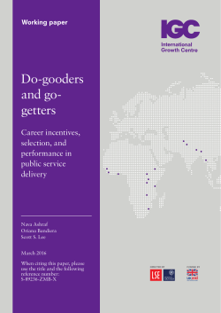 Do-gooders and go- getters - International Growth Centre