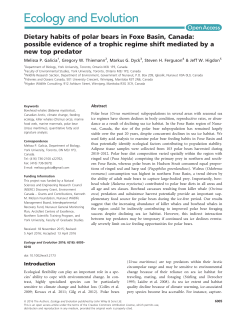 Dietary habits of polar bears in Foxe Basin, Canada