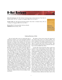 Studying Historians at Work - H-Net