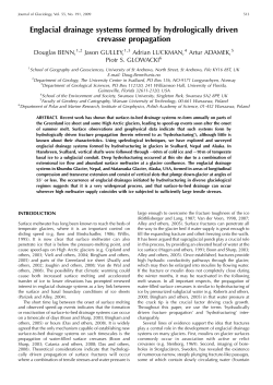 Englacial drainage systems formed by hydrologically driven