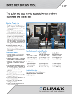 bore measuring tool - Climax Portable Machine Tools