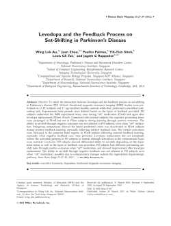 Levodopa and the feedback process on setshifting in