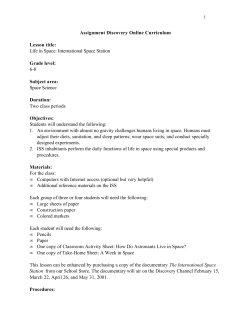 1 Assignment Discovery Online Curriculum Lesson title: Life in