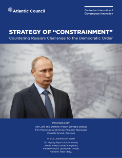 STRATEGY OF `CONSTRAINMENT` &ndash; Countering Russia`s