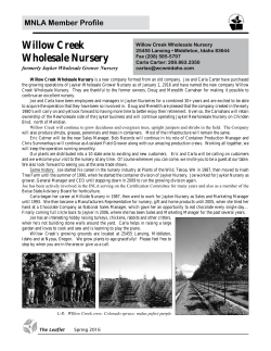 Willow Creek Wholesale Nursery