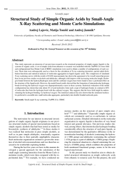 Struc tu ral Study of Sim ple Or ga nic Acids by Small-An gle X