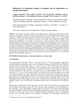 Biokinetics of ruthenium isotopes in humans and its