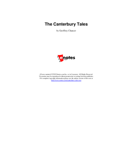 The Canterbury Tales - isbruneienglishdepartment