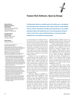 Feature-Rich Software Open by Design