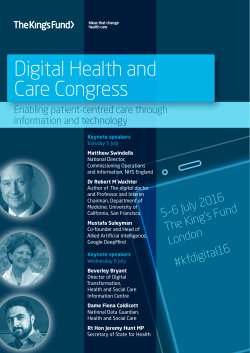 Print the programme for Digital Health and Care Congress 2016