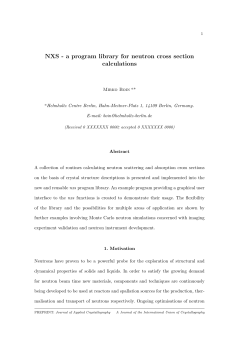 NXS - a program library for neutron cross section calculations