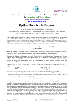 Optical Rotation in Polymer