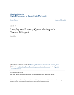 Fauxplay into Fluency: Queer Musings of a Nascent Bilinguist