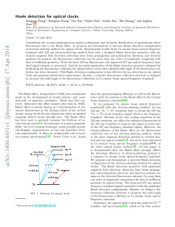 Hanle detection for optical clocks