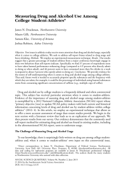 Measuring Drug and Alcohol Use Among College