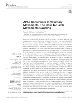 APAs Constraints to Voluntary Movements: The Case for Limb