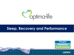Sleep, Recovery and Performance