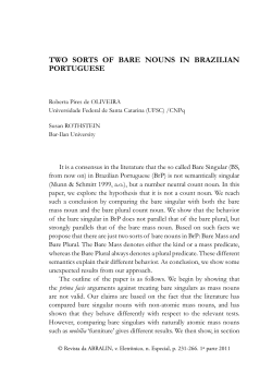 two sorts of bare nouns in brazilian portuguese