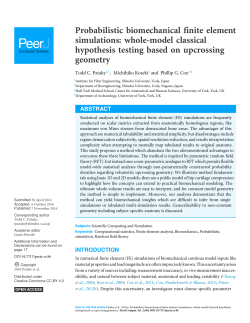 Probabilistic biomechanical finite element simulations