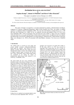Jordanian lava caves, an overview*