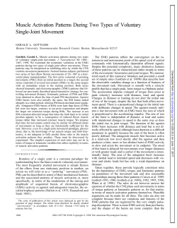 Muscle Activation Patterns During Two Types of Voluntary Single