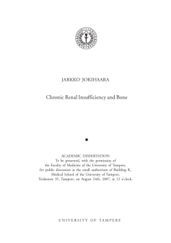 Chronic Renal Insufficiency and Bone