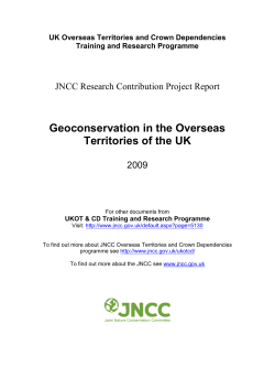 Geoconservation in the Overseas Territories of the UK