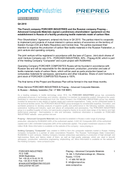 PRESS-RELEASE - Porcher Industries