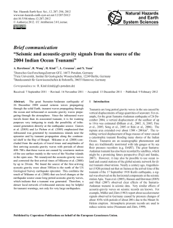 Seismic and acoustic-gravity signals from the source of the