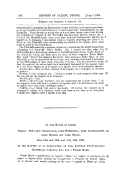 476 Hodgson and Simpson v. Kynoch, Ld. 25