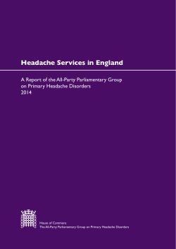 Headache Services in England