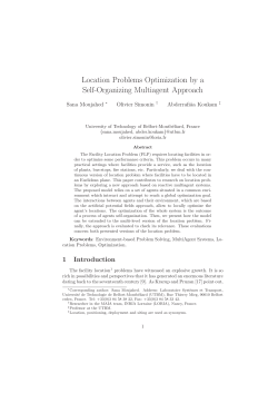 Location Problems Optimization by a Self