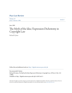 The Myth of the Idea/Expression Dichotomy in Copyright Law