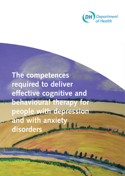 The competence model for CBT