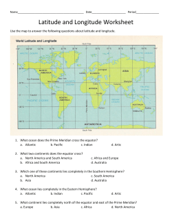 Latitude and Longitude Worksheet