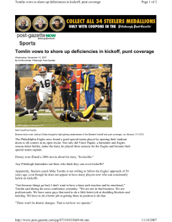 Tomlin vows to shore up deficiencies in kickoff, punt coverage