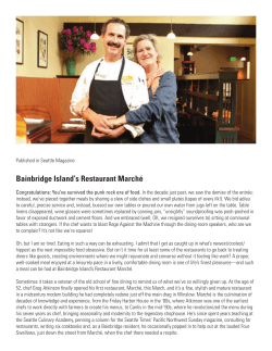 Bainbridge Island`s Restaurant March&eacute;