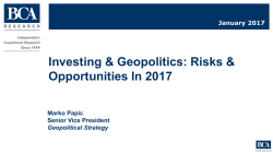 Investment Relevance Of Russia In 2017