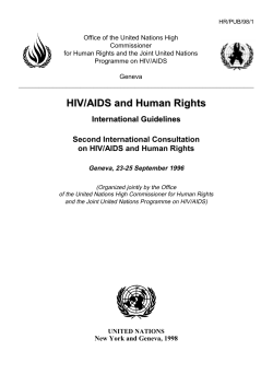HIV/AIDS and Human Rights