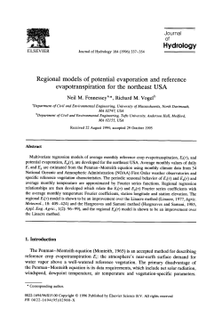 Regional models of potential evaporation and reference