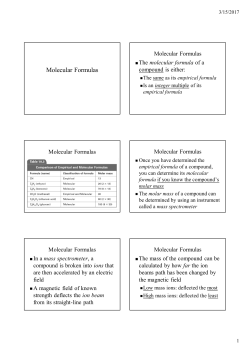 Molecular Formulas - Hicksville Public Schools