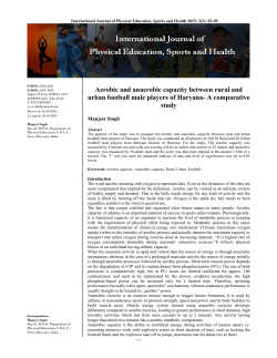 Aerobic and anaerobic capacity between rural and urban football