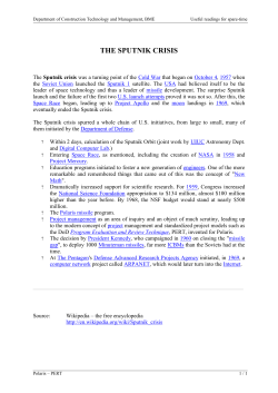 the free encyclopedia: The Sputnik Crisis