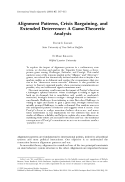 Alignment Patterns, Crisis Bargaining, and Extended