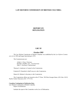 document - British Columbia Law Institute
