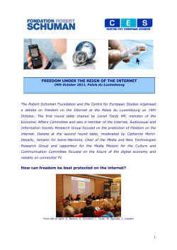 FREEDOM UNDER THE REIGN OF THE INTERNET How can