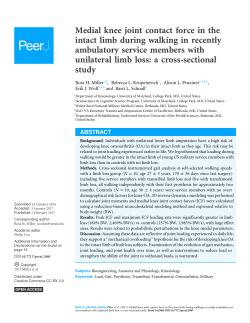 Medial knee joint contact force in the intact limb during