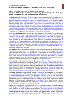 Intermediate Range I Model Text, Interpretation and